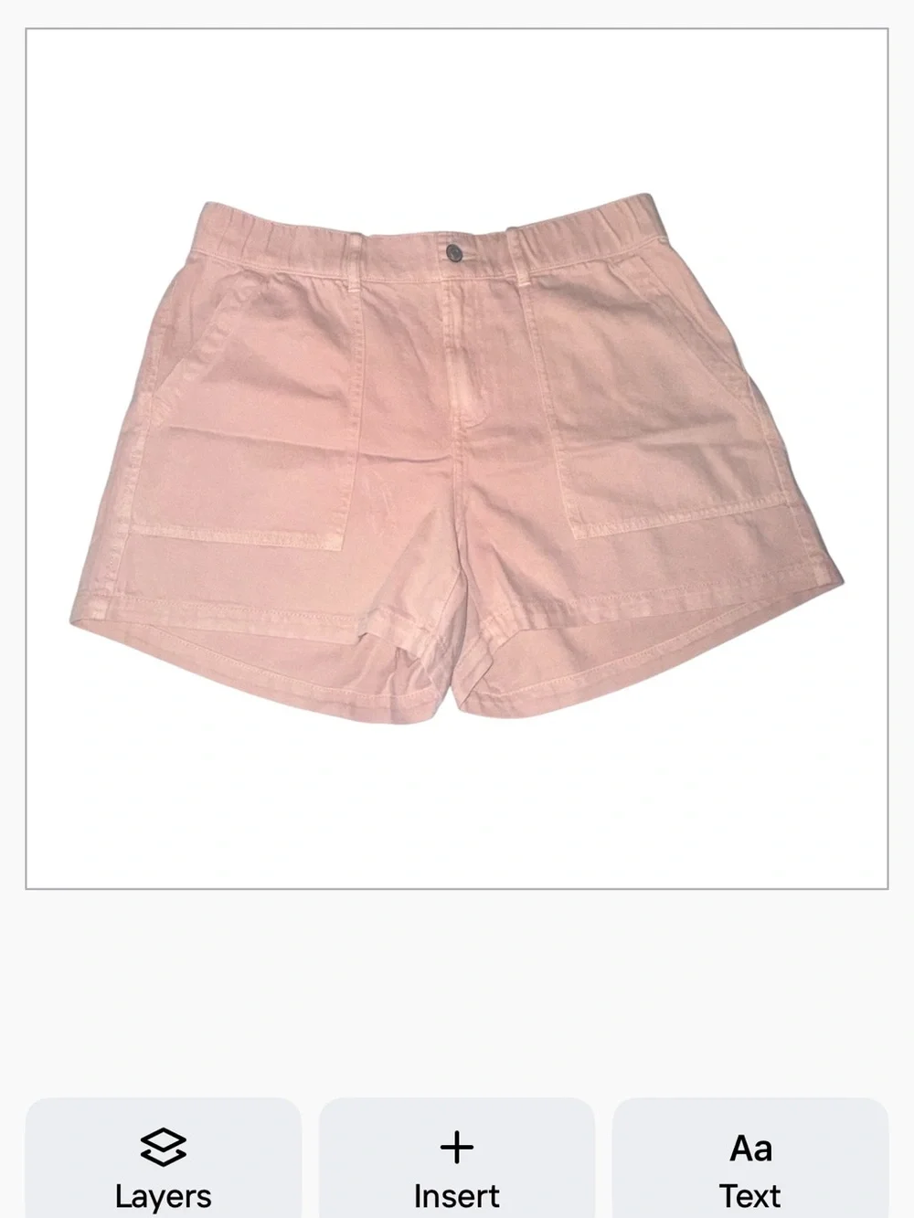 GAP Women’s Utility Shorts Size Large Pink 4” Inseam Cotton Lyocell NWT